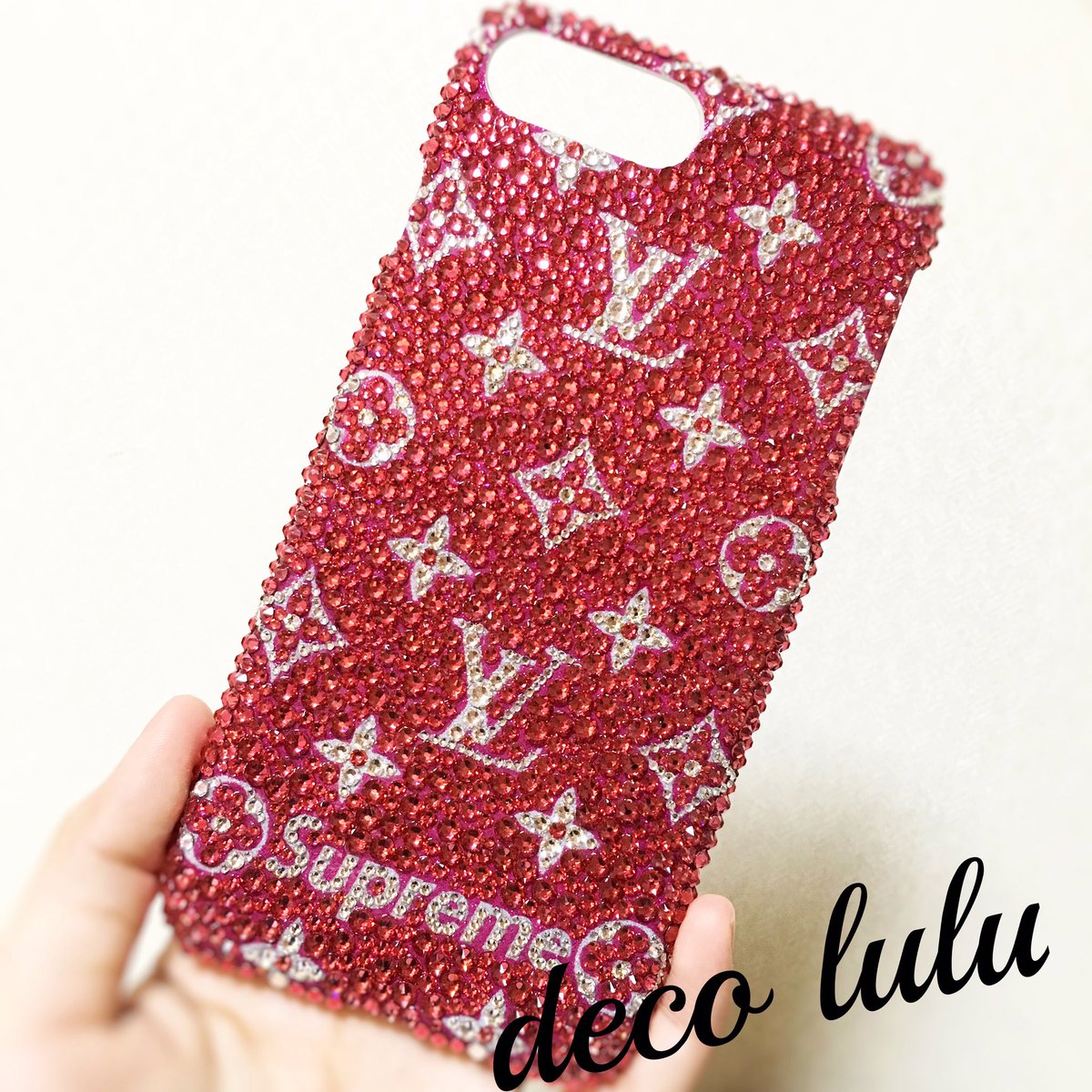 Deco Lulu デコスマホケース デコ デコ電 キラキラ ハンドメイド デコショップ デコオーダー デコケース デコカバー スマホケース スマホカバー ルイヴィトン Supreme オーダー受付中 公式line Id Bee6641a T Co R1sic2yrpy