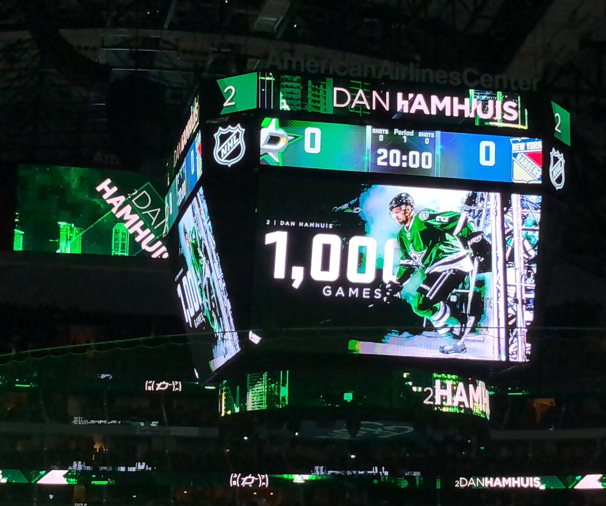 VerucaSalt41179's tweet photo. .@DallasStars honored Dan Hamhuis, tonight for skating in 1,001 games! #dallasstars #dalvsnyr #danhamhuis #silverstick #thousandstrong #nhl #hockey #hockeymilestones
💚🏒1️⃣0️⃣0️⃣1️⃣
https://t.co/i7d5oJF6Sp https://t.co/nqf7ttOfrB