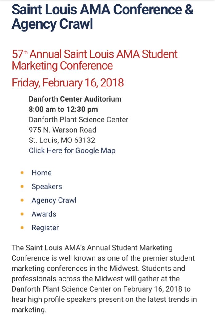 MaryCourtneyM's tweet photo. Early Registration for Saint Louis @AMASTL Marketing Conference Ends tomorrow! #AMASTLCon 

Register here today: https://t.co/nNFgVzgYH7 https://t.co/g1grrEzqGc