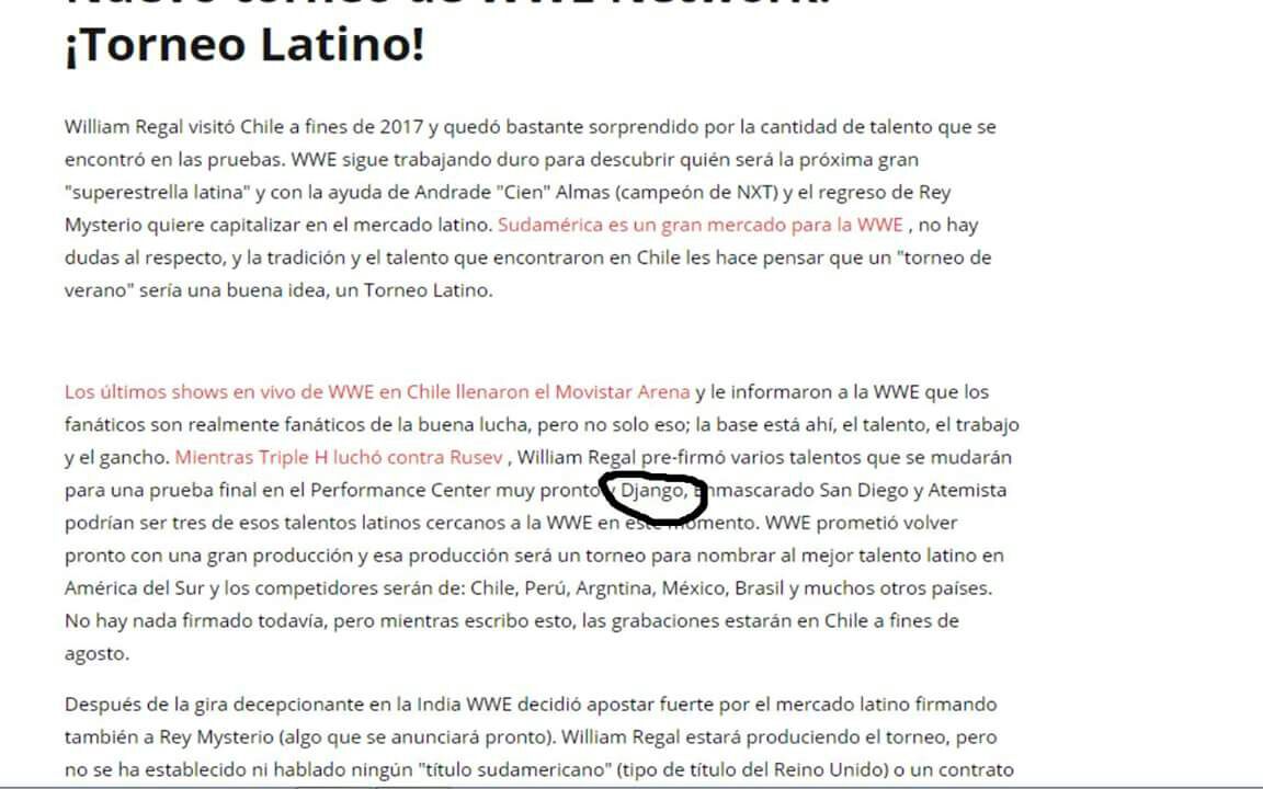 PandillaLucha's tweet photo. Según rumores, en este 2018 se vendría un torneo latinoamericano de WWE dónde todos los detalles están en esta imágen. Felicitaciones a @DjangoKamikaze &amp; @BenjaStolo si esto se llega a dar, son excelentes luchadores y muy buenas personas. https://t.co/plDONFIBHN