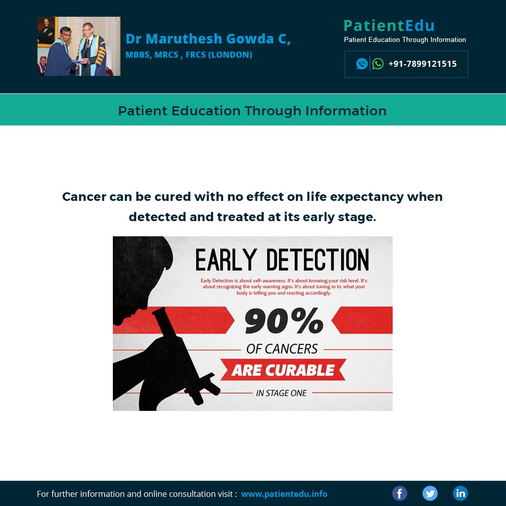 #EarlyDetection & #PromptTreatment is key to win against cancer

For more information visit

patientedu.info/gi-cancer.html

WhatsApp: +91-7899121515