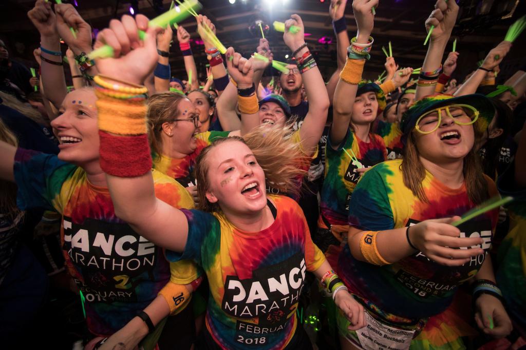 uiowa's tweet photo. Still in awe of @UIDM on becoming only the second school in Dance Marathon history to raise more than $3 million dollars. #uiowa students inspire. More pictures: https://t.co/2v0yZQA3O3 #FTK #iloveUIOWA 💚💚 https://t.co/Ev4aCv2qUj