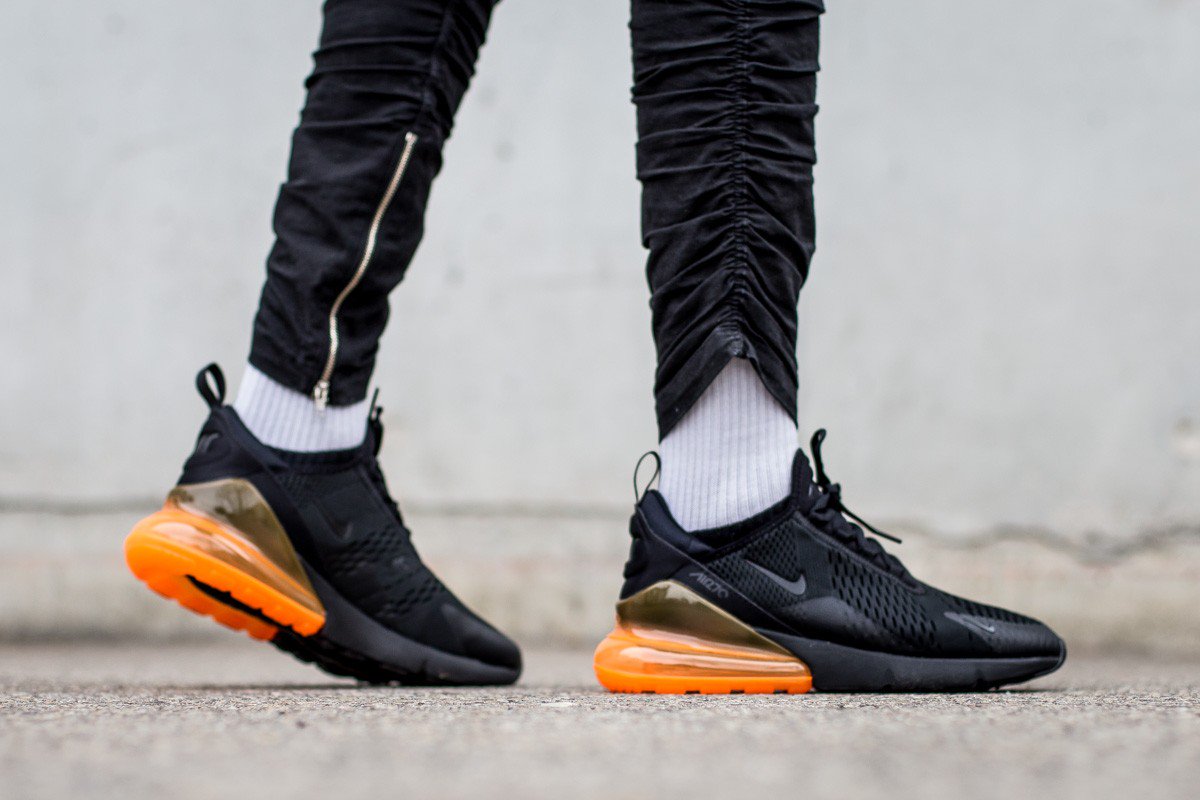 nike air max 270 black tonal orange