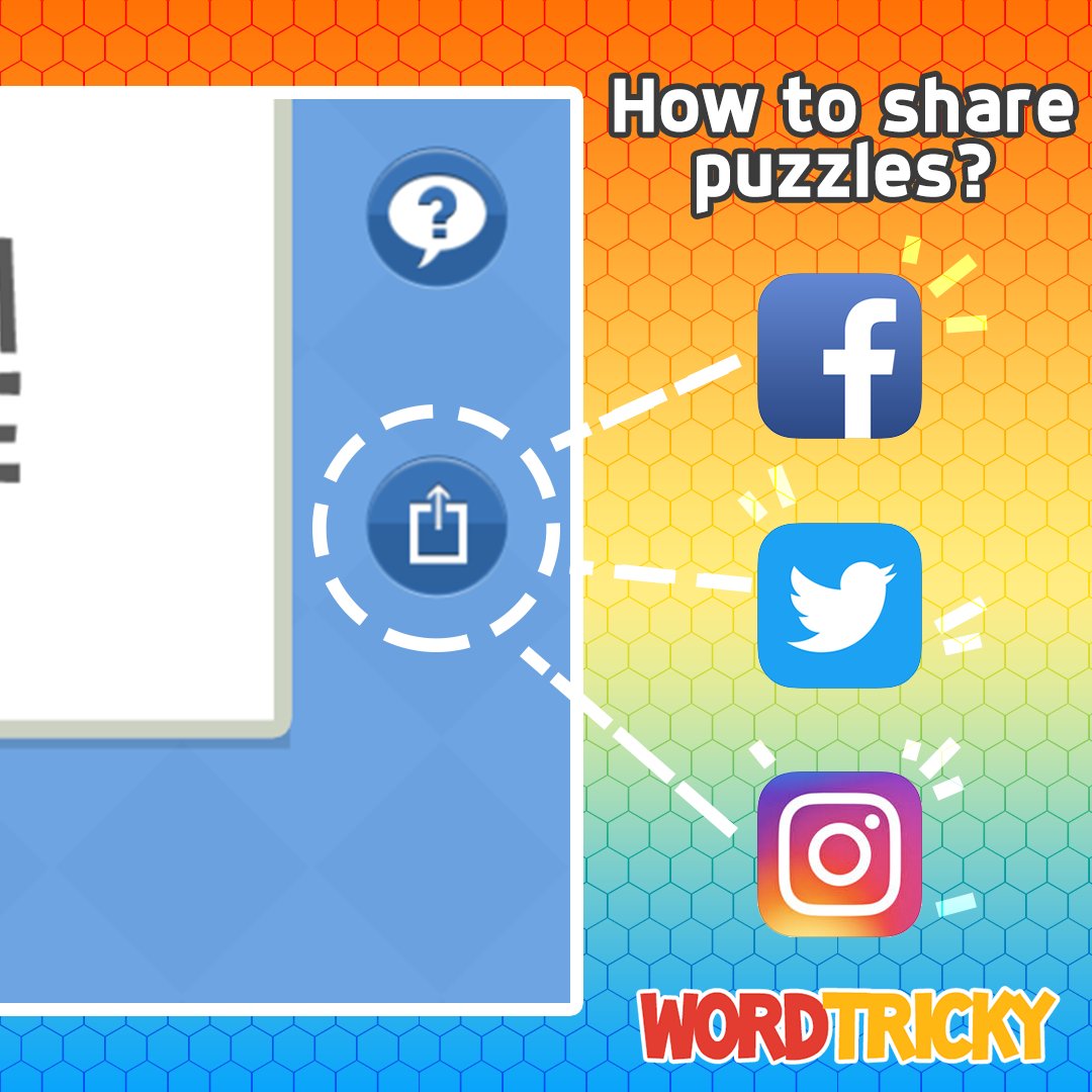kooapps's tweet photo. Have you tried everything but still can't get the answer? You can ask help from your friends by sharing the puzzle! #wordtricky #puzzles #games #tips https://t.co/uslfBQHqb4