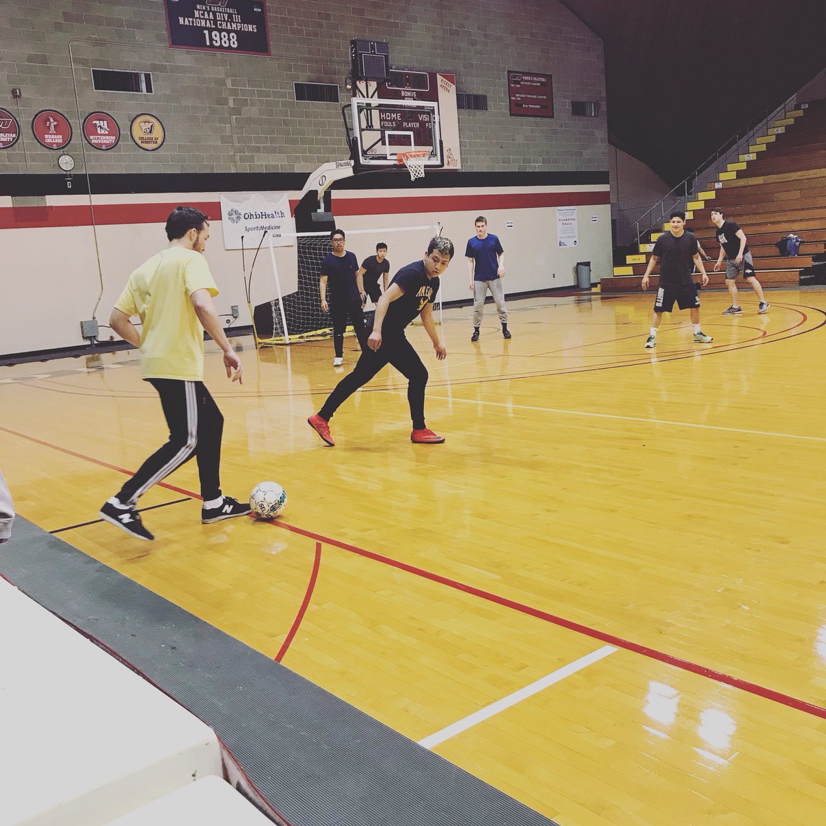 Second semester intramurals off to a strong start tonight with our first time offering Futsal! #ohwooo #intramuralsports
