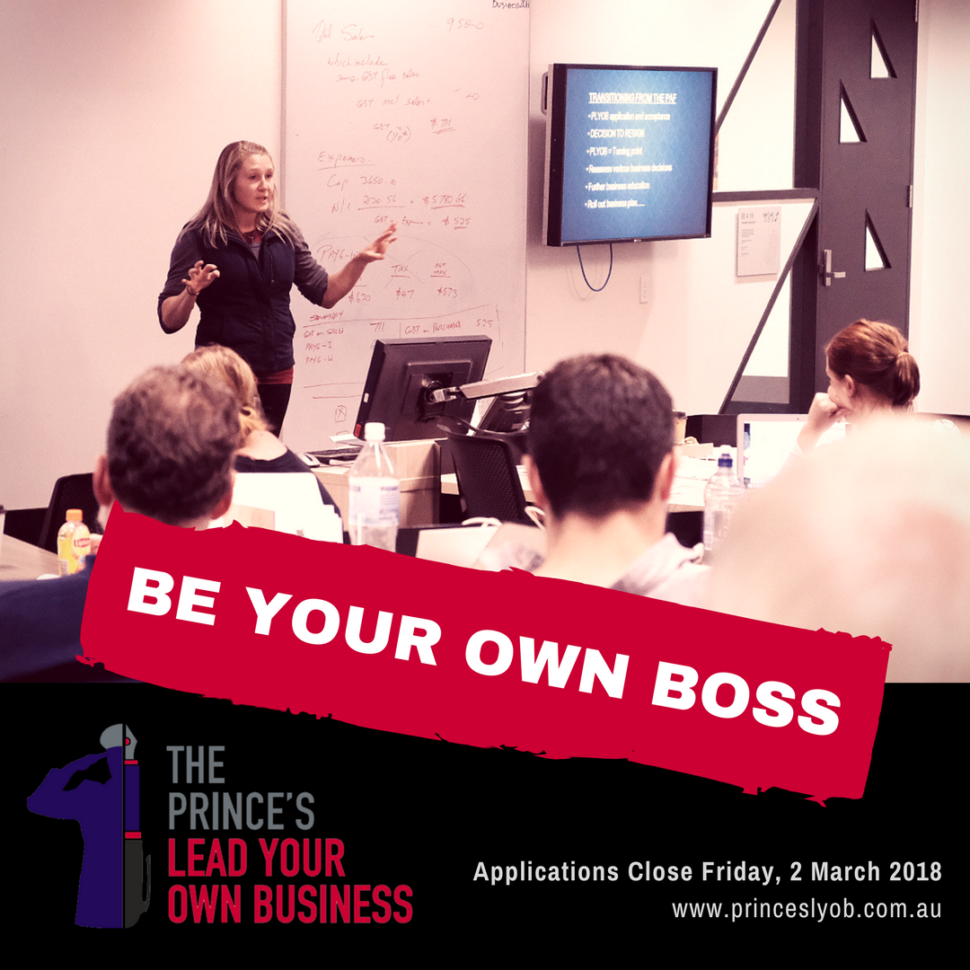 Are you serving (or recently served) in the #ADF? Consider the Prince's Lead Your Own Business program - supporting #veterans to become #smallbusiness owners &amp; #entrepreneurs with <a href="/RMIT/">RMIT University</a>. Applications close 2 March!