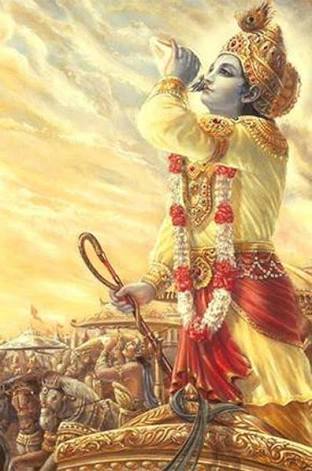 The great war of Mahabharata began after blowing Panchjanya (conch) by Lord Krishna.