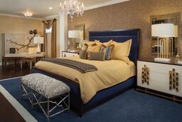 PerkinDesign's tweet photo. Master bedroom makeover features many textures plus precious metal color tones #njinteriordesign #phillyinteriordesign #interiordesign #perkindesigninteriors https://t.co/kRmCt7MtMX