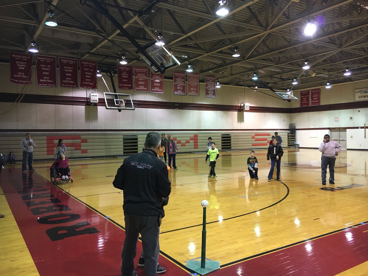 PE Class with Coach Garrison and Coach Petrie! So many smiles and lots of encouragement for all in the class! Perfect example of meeting ALL students where they are. <a href="/ChildressTonya/">Dr Tonya Vandergriff Childress</a> <a href="/RMS_ORS/">Robertsville Middle</a> <a href="/ORSchools/">Oak Ridge Schools</a> <a href="/10Gadams/">Dr. Garfield Adams</a>