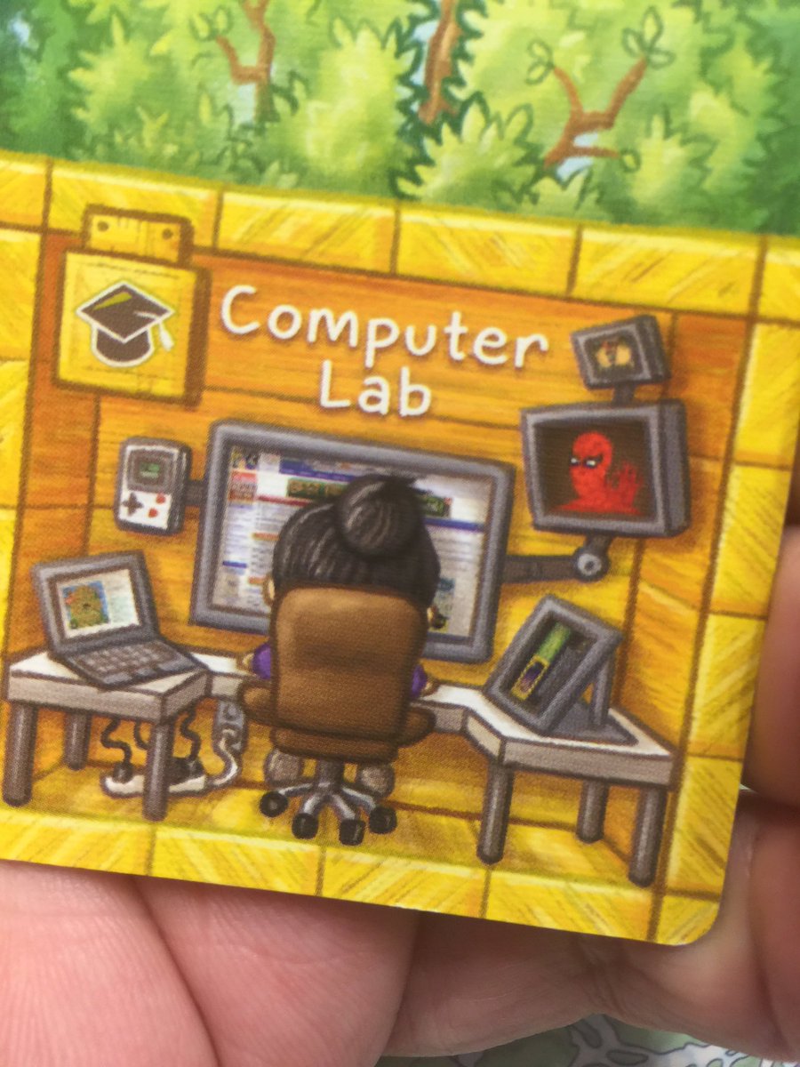 My daughter noticed the person in the "computer lab" in #besttreehouseever is logged in to   boardGameGeek.com!! <a href="/BoardGameGeek/">BoardGameGeek</a> @jasonkotarski @GreenCouchGames <a href="/Scott_Almes/">Scott Almes</a> #boardgamegeek  #raisingGamers