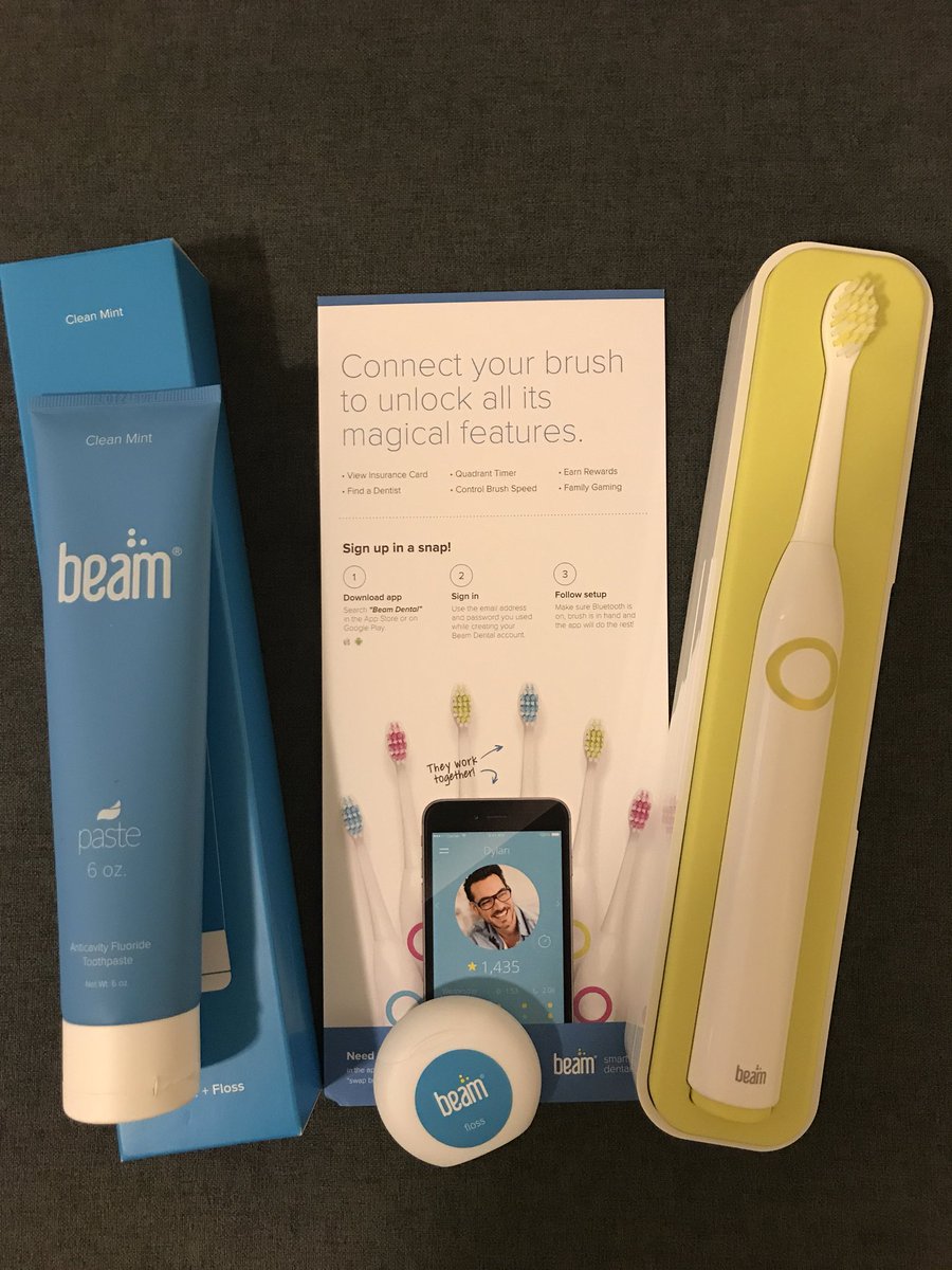 jenmkirch's tweet photo. If you know me, you know I’m a little obsessed with #dentalhygiene (it’s important, you guys) so I’m thrilled with my new @BeamDental insurance through @SmugMug! They send a #connectedtoothbrush, floss, toothpaste, and battery—then send replacements regularly. I’m pumped! https://t.co/zs3QIXBUf2