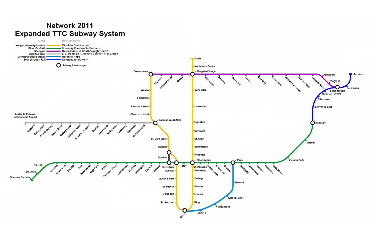 blogTO's tweet image. What the #TTC would look like if #Toronto stuck to plans bit.ly/2GT2hrB