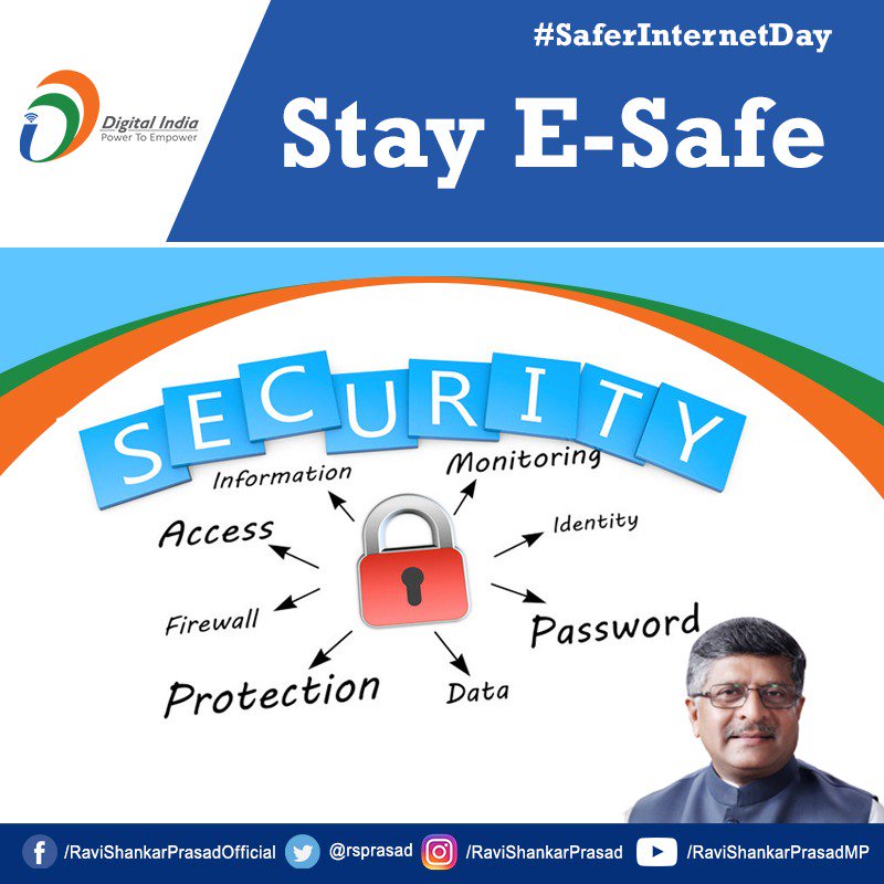 rsprasad's tweet photo. Inclusive, safe and secure cyberspace is must for sustainable development. #SaferInternetDay #SID2018 https://t.co/J1uNtiBX38
