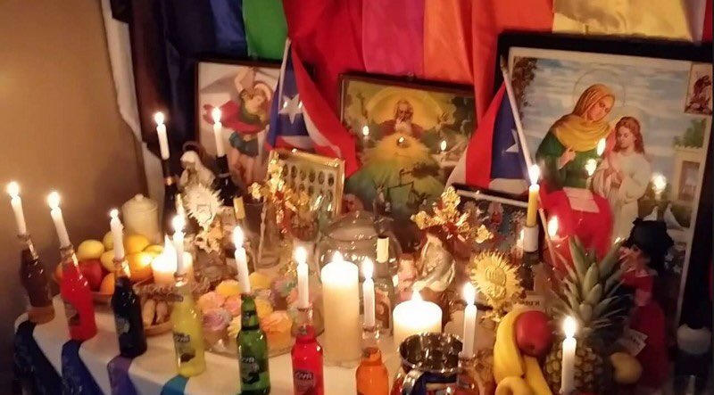 Africans in Puerto Rico weren’t allowed to practice any non christian beliefs. But they did not abandon their traditional religious practices altogether. Santería is a religion that combines the worship of traditional Yoruban deities with the worship of Roman Catholic saints.