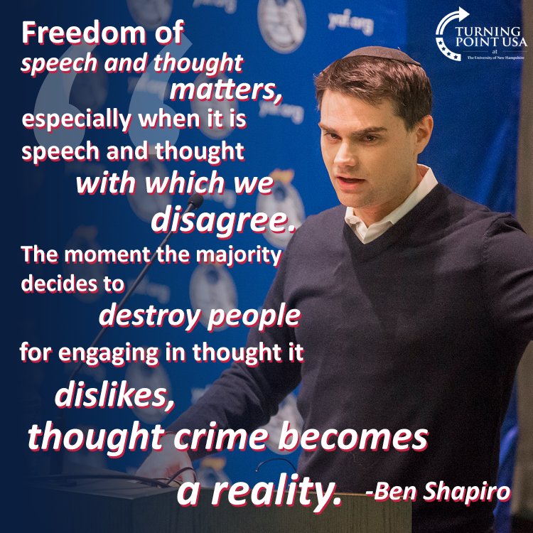 Want to make sure our #FirstTweet is a good one, so here's a quote from <a href="/benshapiro/">Ben Shapiro</a>