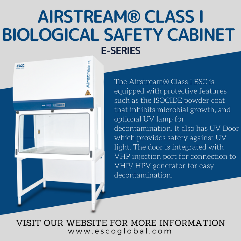 EscoLifesci's tweet photo. Looking for the best BSC? Choose Airstream® Class I BSC!
The Airstream® Class I BSC offers user and environment protection during experiments with organisms that are assigned to Biosafety LVL 1, 2 & 3
For more info. visit: https://t.co/Rvv8dIt4FP
#esco #escoglobal #chooseEsco https://t.co/4GkUHnfBLV