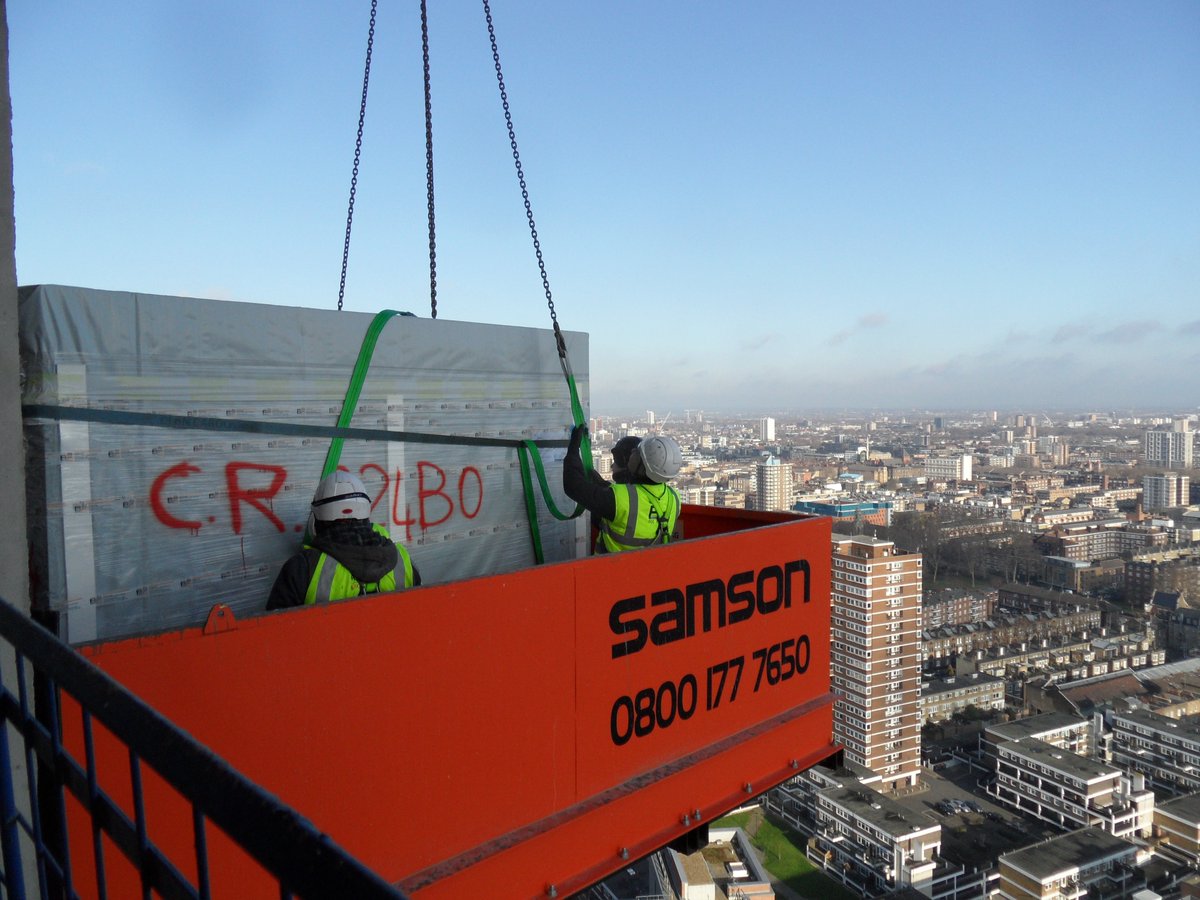 Focchi Group are using one of our FD30 CraneDeck platforms to land cladding panels for the prestigious <a href="/atlasbuilding1/">Atlas Building</a> constructed by <a href="/MaceGroup/">Mace</a>.  For info our innovative lifting and access equipment give us a call on 0800 177 7650  or visit samsonequipment.co.uk.
#Lifting