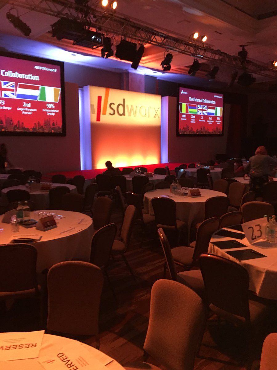 KevinPowell19's tweet photo. Table ready looking forward to meeting all our customers at our 2018 conference @SDWorxUKI #Inspireeurope18 https://t.co/HzdNLWGHY3