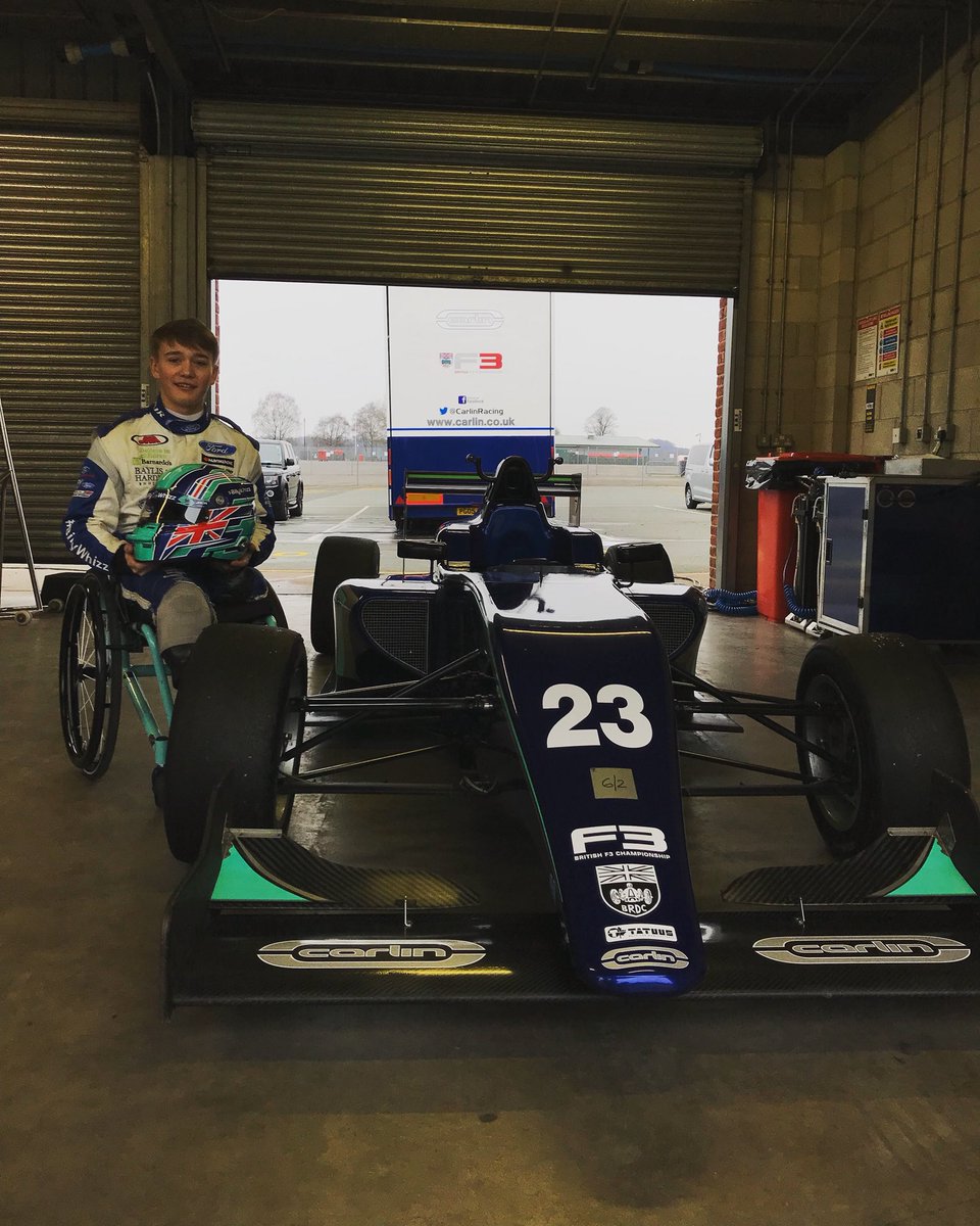 Didn’t think this would be possible a few months ago. Long way to go but the goal is getting closer. Thanks @CarlinRacing for making today possible 👊🏻💪🏻