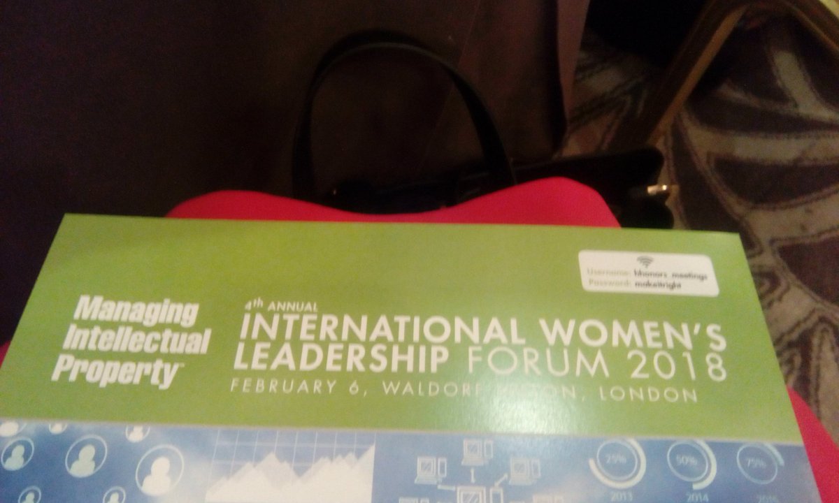 SyedaRahim77's tweet photo. @ManagingIP  International Women's Leadership Forum underway. Looking forward to an informative day and networking #IPWOMEN https://t.co/Tk816kGA8l