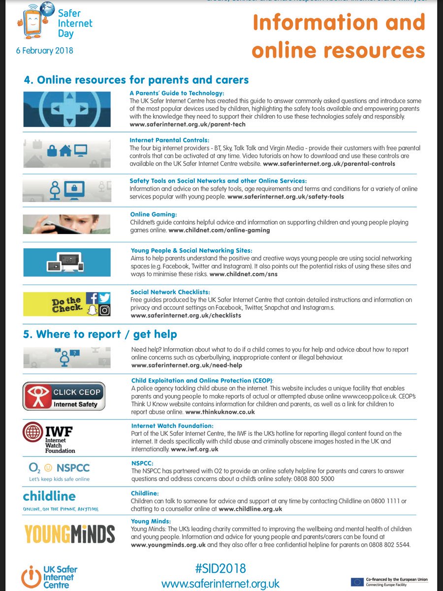 Wholeschool's tweet photo. Just some helpful resources for creating a safer online environment! @safeinternetday is all about getting informed! #BeInternetSmart #BeSafe #SID2018 #resourcesforsafety https://t.co/bOC4vMpcci