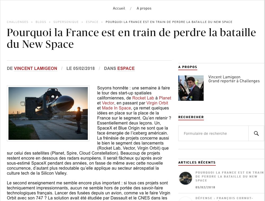 ChaireSIRIUS's tweet image. La France est-elle vraiment en train de perdre la bataille du New Space ? 
blog.challenges.fr/supersonique/e… @Challenges