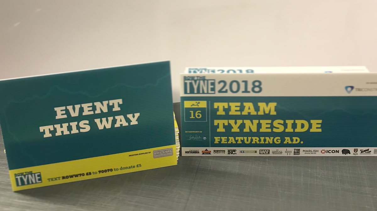 Ellis Signs (@ellissigns) on Twitter photo Proud to do the signs for <a href="/RowTheTyne/">Row The Tyne</a> for the <a href="/SBRFoundation/">Sir Bobby Robson Foundation</a> get down this weekend to support the teams #ellissigns Proud to do the signs for <a href="/RowTheTyne/">Row The Tyne</a> for the <a href="/SBRFoundation/">Sir Bobby Robson Foundation</a> get down this weekend to support the teams #ellissigns