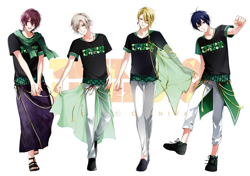 ツキノ芸能プロダクション ツキプロ 公式 全身イラスト公開 Tsukipro Live 18 Summer Carnivalの描き下ろしイラストの全身像はこちら プロアニのステージ衣装をライブｔシャツにアレンジして要素を引き継いだデザインです こちらのイラストを使用