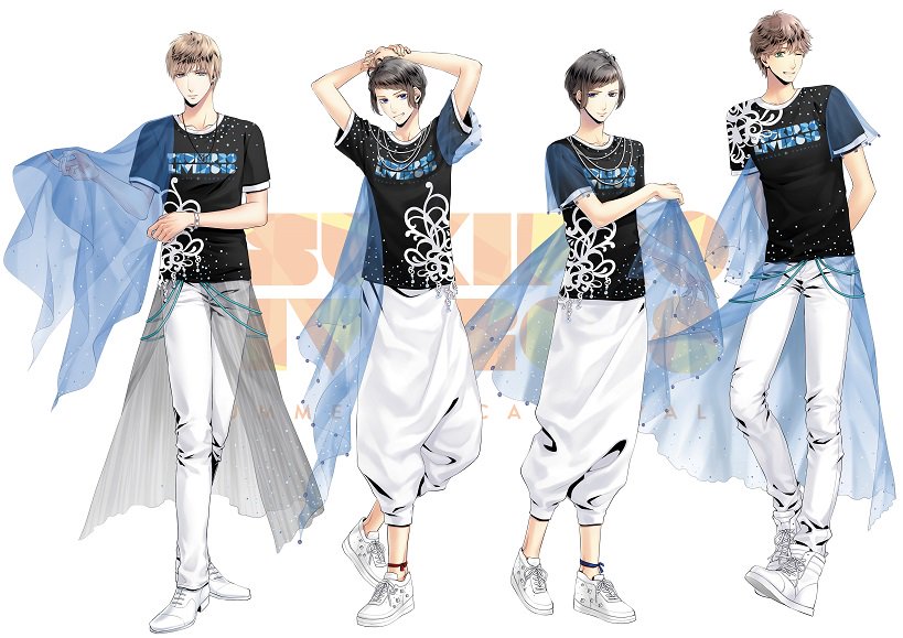 ツキノ芸能プロダクション ツキプロ 公式 En Twitter 全身イラスト公開 Tsukipro Live 18 Summer Carnivalの描き下ろしイラストの全身像はこちら プロアニのステージ衣装をライブｔシャツにアレンジして要素を引き継いだデザインです こちらのイラストを使用