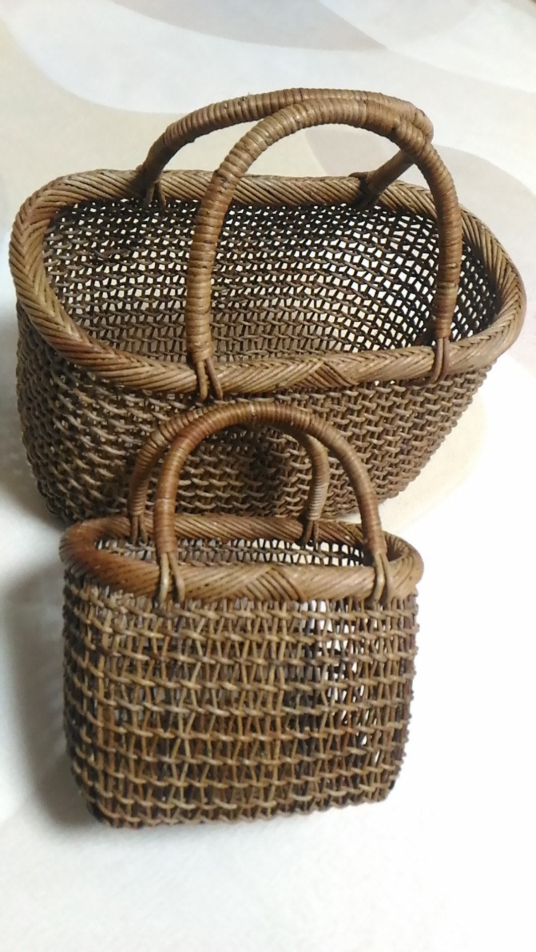 未使用品】中川原信一さん作 あけび籠 ひかり パンかご 未使用品】中川原信一さん作 あけび籠 ひかり パンかご