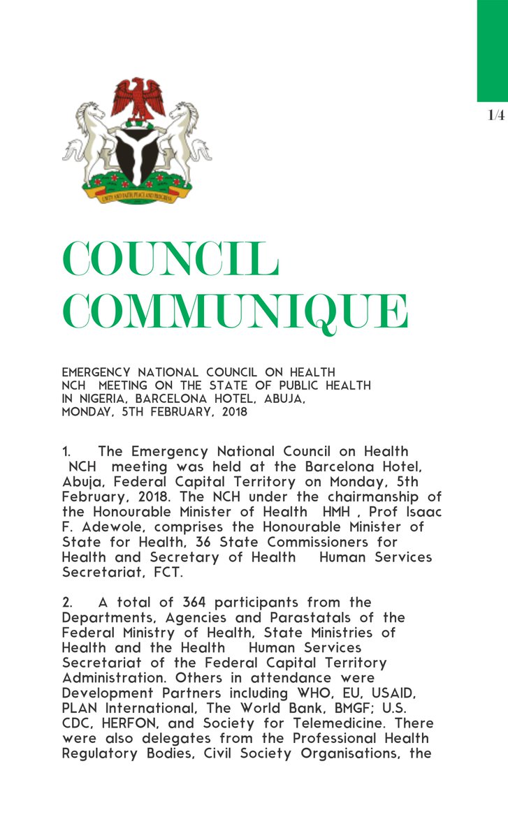 Federal Ministry of Health, NIGERIA tweet media