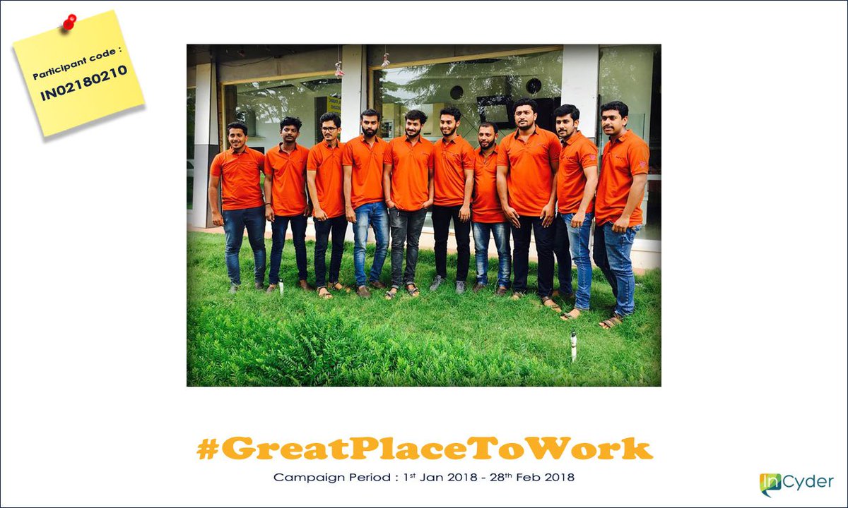 InCydermedia's tweet photo. WORK TOGETHER ACHIEVE MORE-Woodmax Interiors
Thank you team Woodmax Interiors for joining hands with us.
Great going the campaign #GreatPlaceToWork
Hurry !!! 
Few more days remaining.
#GreatPlaceToWork #Campaign #WorkPlaceLove #InCyder #HelpingTheWorld https://t.co/WcjCAiWqeS
