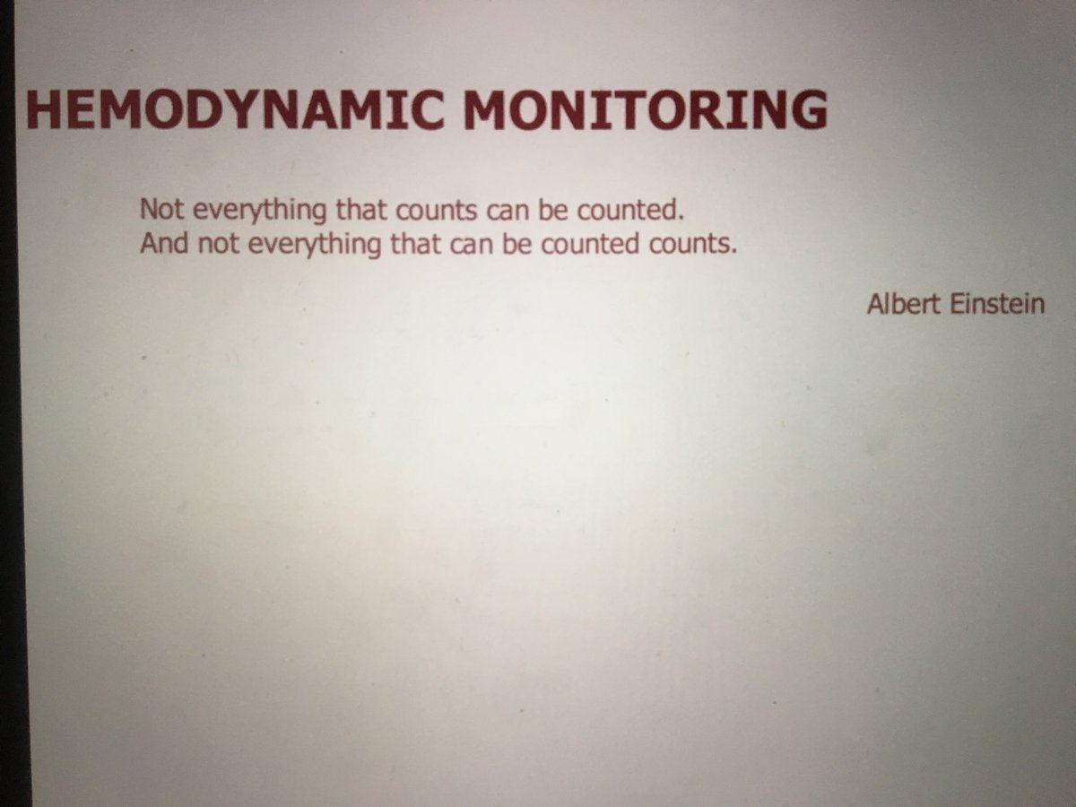 A pearl from Einstein &amp; The ICU Book on pt monitoring. #treatthepatient