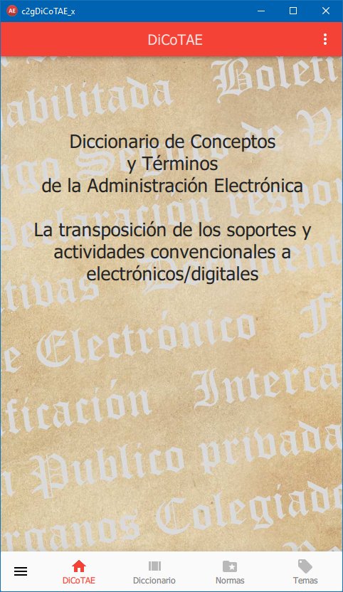 #dicotae Diccionario de Conceptos y Términos de la Administración Electrónica disponible APP IOS y Android solanogadea.es/dicotae . Otras versiones solanogadea.es. Desarrollo multiplatafoma por @tipesoft. Próximamente para PC Windows. #diccionarioAE #AE #adminelec #egob