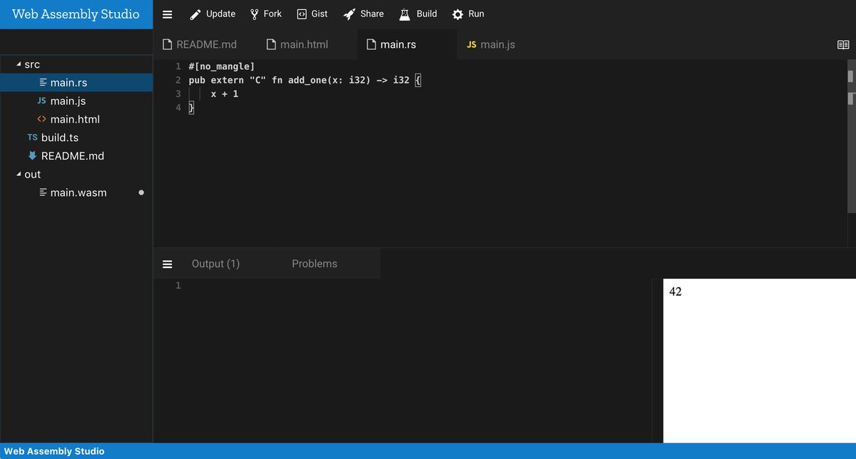 AugmentCoding's tweet image. WebAssembly Studio - an online IDE for writing wasm with C and Rust webassembly.studio - looks like WasmFiddle is growing up! #rustlang #webassembly