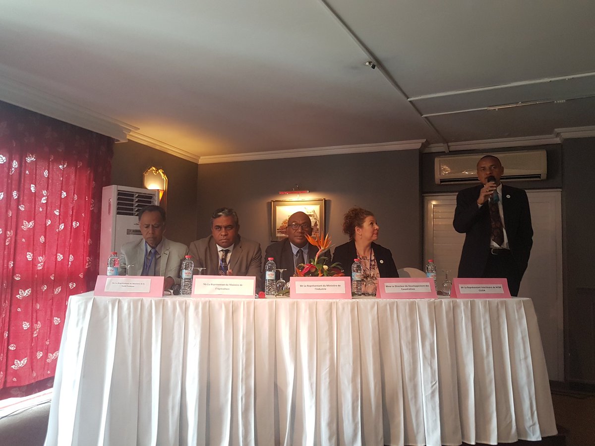 harinjaka's tweet photo. [ #MIDSP ] Ouverture de l’Atelier sur l’élaboration de la #Politique et #Stratégie nationale de développement des #entreprises #coopératives à #Madagascar, qui se tiens les 06 et 07 février 2018 à l’Hôtel Colbert @NCBACLUSA https://t.co/hTU0Bkv8An