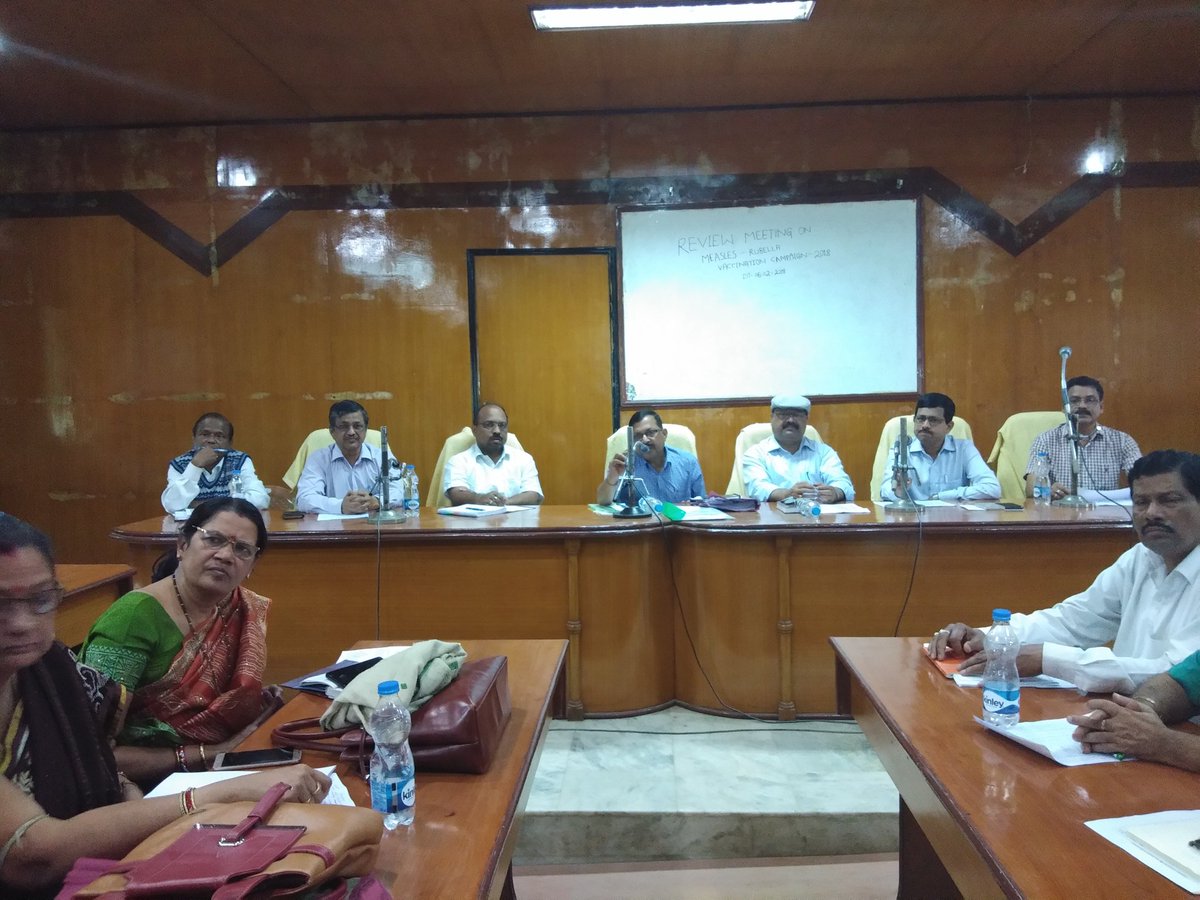 BalasoreDm's tweet photo. Review  Meeting  on progress  of vaccination campaign  of Measles  and Rubella among children  in different  schools  and Awcs https://t.co/0Lv2luBOMC