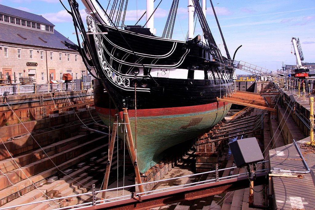 The copper stopped shipworm from destroying the wooden hull, vastly increasing the life span of the ships of the time. This innovation alone saved entire forests from extinction as the life span of ships expanded exponentially. Here's the USS Constitution.