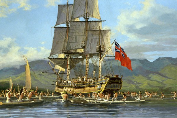The HMS Bounty was famously copper plated to prepare her for her mission to the South Pacific. Incidentally her Captain, William Bligh, was a Lieutenant by rank.