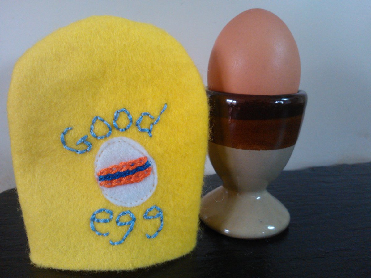 Fabric Egg Cosy, Yellow felt cozy, Mens cookery gift, Boiled e… etsy.me/2qP4dNt #shabbysheuk #NoveltyPresent