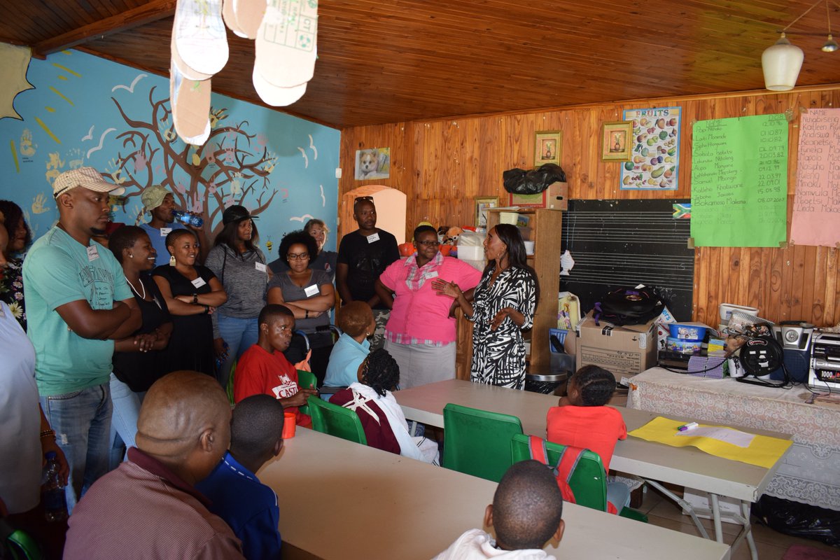 LusaComChest's tweet photo. Youth Leadership 2018 visits Kamohelo Centre for Diasabled during the Transformation Taxi.  The programme is sponsored by SASOL. https://t.co/dEkH1itAp9