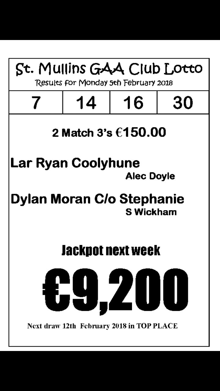 lotto results 3 february 2018