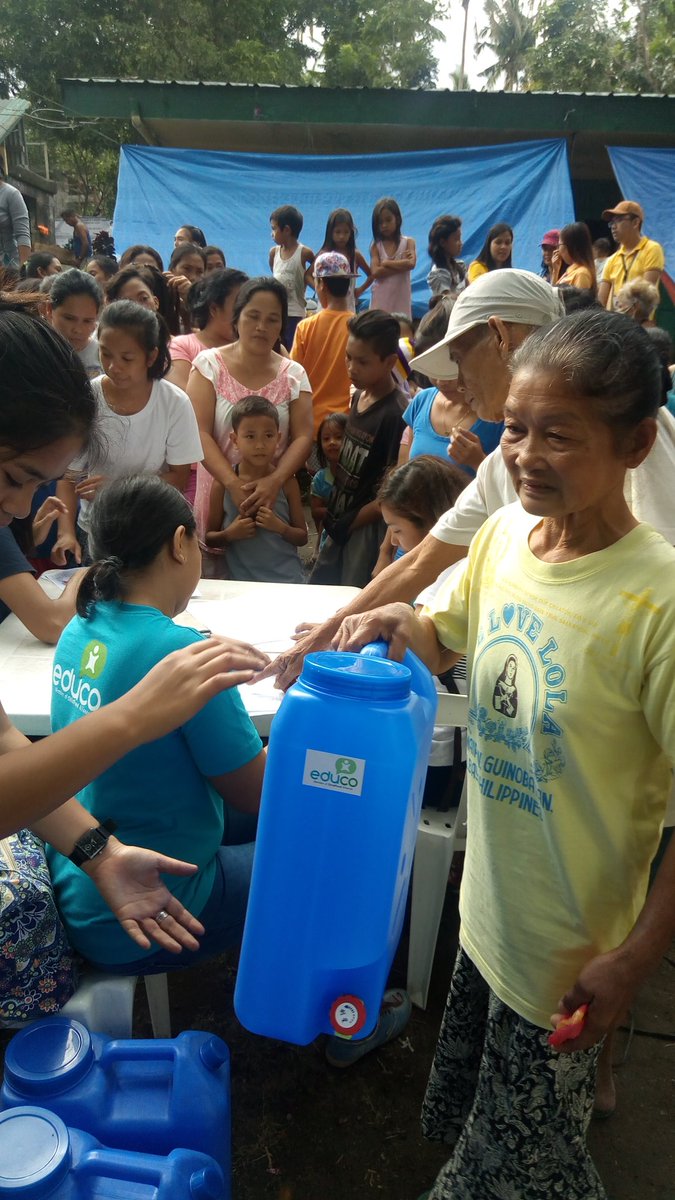 EducoPH's tweet photo. Today we started implementing our response plan by addressing infant and water kit needs for over 300 families in Guinobatan. #BatangPreparadoProtektado #MayonEruption https://t.co/36h0K5MM0w