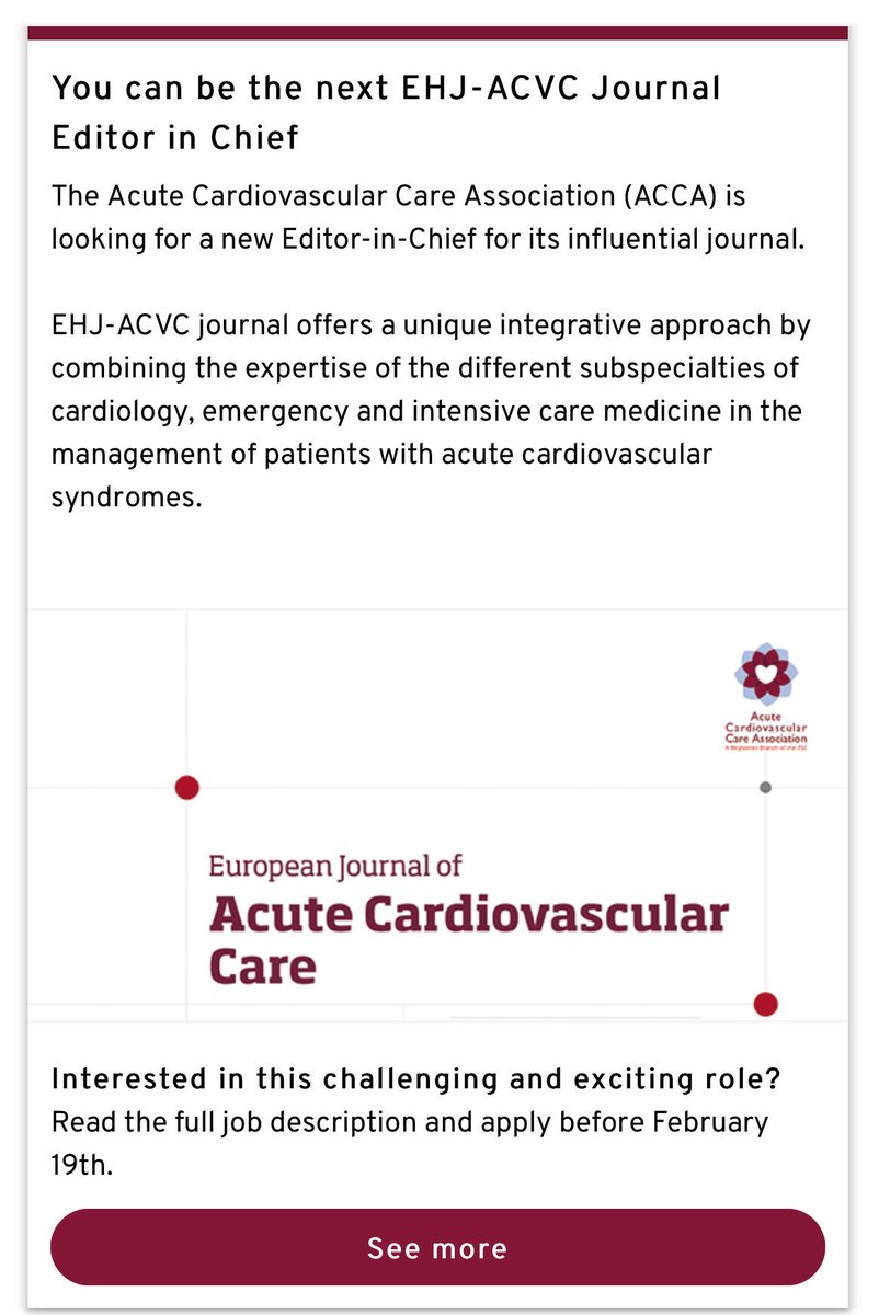 Prof Chris P Gale (@cpgale3) on Twitter photo <a href="/escardio/">European Society of Cardiology</a> advertises for Editor-in-Chief for <a href="/ESC_journals/">European Society of Cardiology Journals</a> #EHJ Acute Cardiovascular Care <a href="/cvrints/">Christiaan JM Vrints</a> @susannaprice <a href="/proftomquinn/">Tom Quinn etc.</a> <a href="/rafavidalperez/">rafavidalperez</a> <a href="/MorrisseyMike/">Mike Morrissey</a> <a href="/escardio/">European Society of Cardiology</a> advertises for Editor-in-Chief for <a href="/ESC_journals/">European Society of Cardiology Journals</a> #EHJ Acute Cardiovascular Care <a href="/cvrints/">Christiaan JM Vrints</a> @susannaprice <a href="/proftomquinn/">Tom Quinn etc.</a> <a href="/rafavidalperez/">rafavidalperez</a> <a href="/MorrisseyMike/">Mike Morrissey</a>