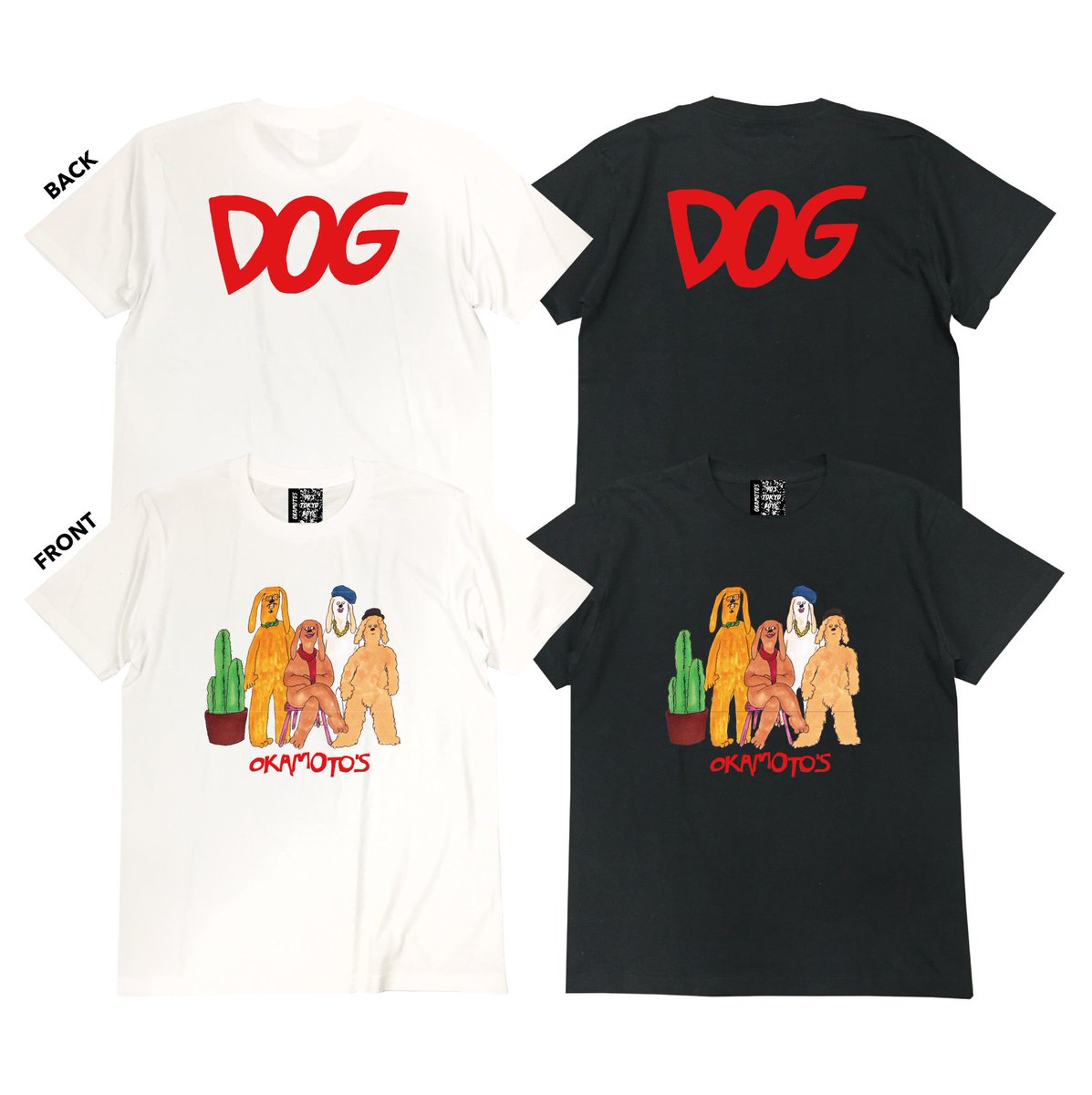 OKAMOTOS_INFO's tweet photo. 「OKAMOTO'S TOUR 2017-2018 NO MORE MUSIC」ツアーグッズ＆「DOG Tシャツ」通信販売決定！2月7日(水)12:00～ROCKET-EXPRESSにて販売開始となります。是非この機会をご利用下さい！ https://t.co/RTOztp9npR https://t.co/nUvfYcj1HH