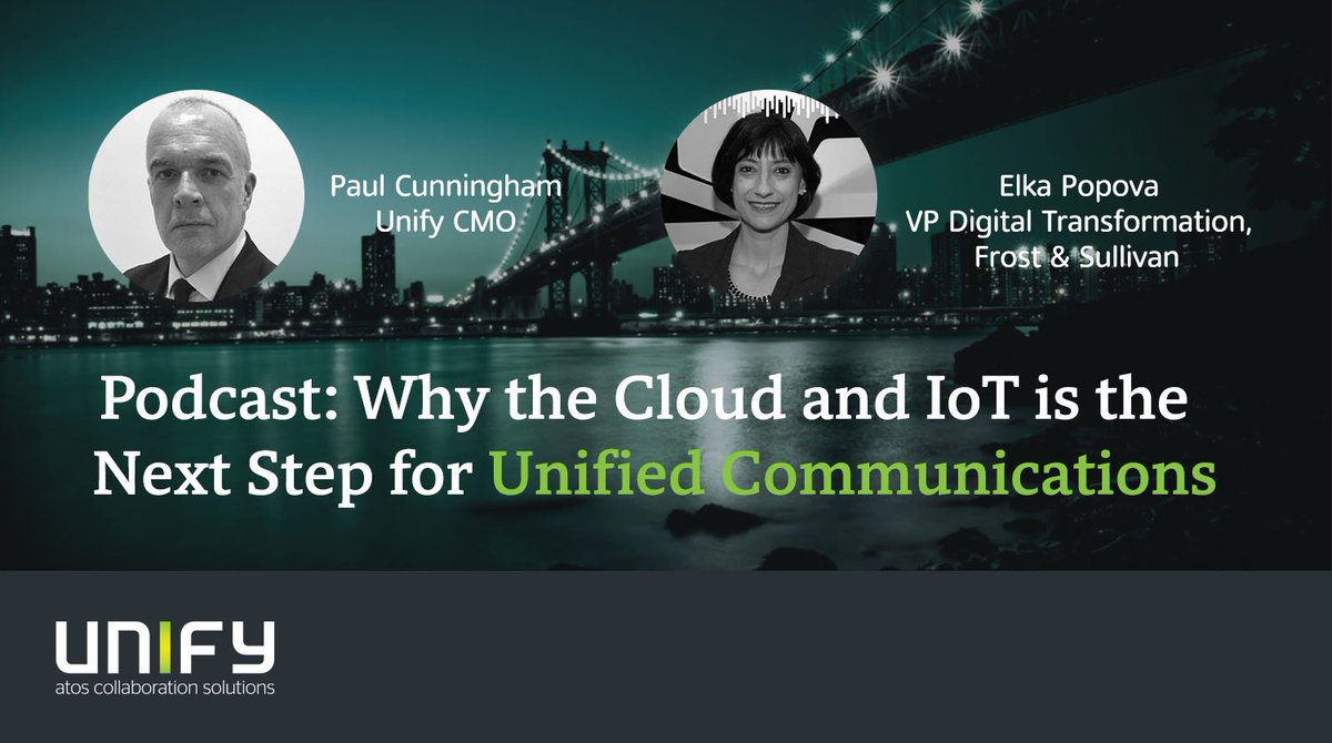 As a business leader focused on digital transformation for the workplace, how do you guide the strategic utilization of #IoT within your organization? Get some insights in our podcast with @UnifyCMO and <a href="/epopova/">Elka Popova</a>.
➡️ bit.ly/2nMGOb7