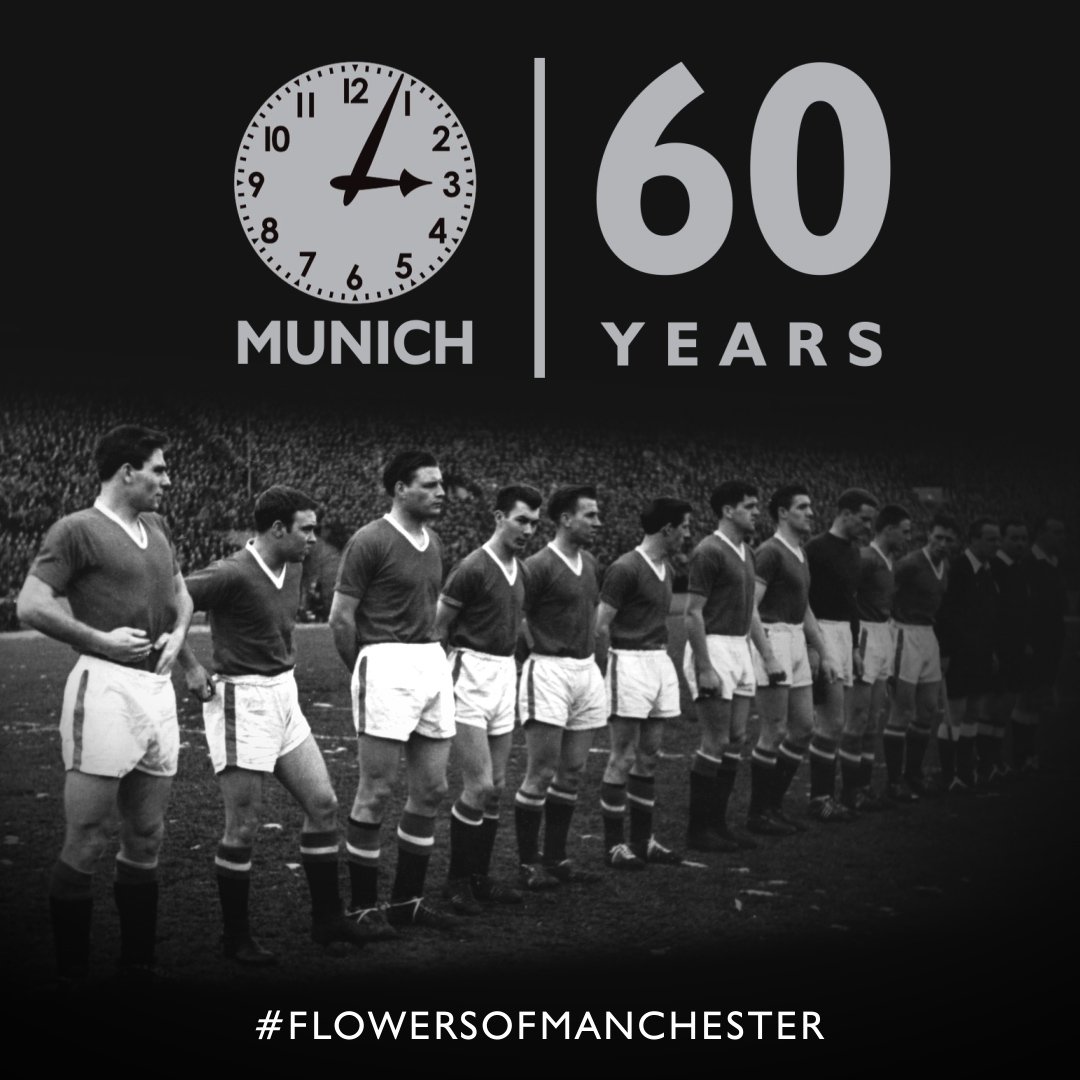 LFC's tweet image. Our thoughts are with all of those affected by the Munich air disaster.

60 years ago today, but never forgotten. #FlowersOfManchester