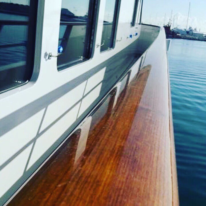 AbsolutBoatCare's tweet photo. The varnish work continues on 38m #HakvoortShipyard built #superyacht Soprano, by our world renowned #ABCVarnish team.
Soprano was designed by @DianaYachts with an interior by Felix Buytendijk #Yacht Design.
#OneStopShop #SuperyachtFinishingService https://t.co/d1UcA26QRY