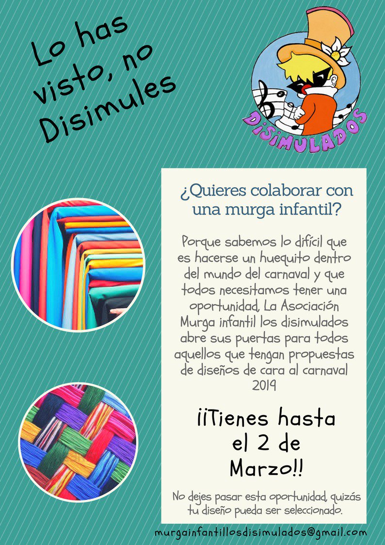 MurgDisimulados's tweet photo. !! Aprovecha la oportunidad y date a conocer Joven Diseñador !! https://t.co/Ul5zKbwKPS