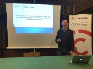 ChainTrade's tweet image. Chaintrade created buzz at CryptoValley during Crypto Explorers event in Zug, Switzerland – CEO Vincent Jacques presented how Chaintrade will improve commodities trading